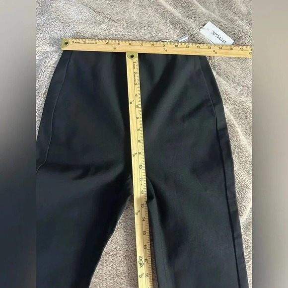 Derek Lam 10 Crosby Black Flat Front Straight Leg Pants Sz US 2 New - Picture 3 of 11